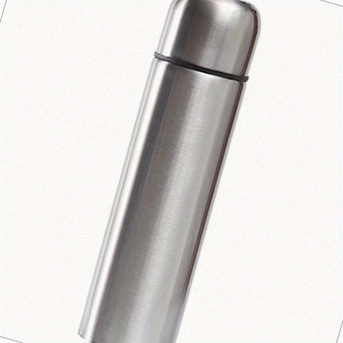 Stainless Steel Thermal Bottle Insulated Bottle for Hot and Cold Drinks Travel Coffee Mug with Cup Water Flask Vacuum Insulated Tumbler 17oz 500ml Silvery