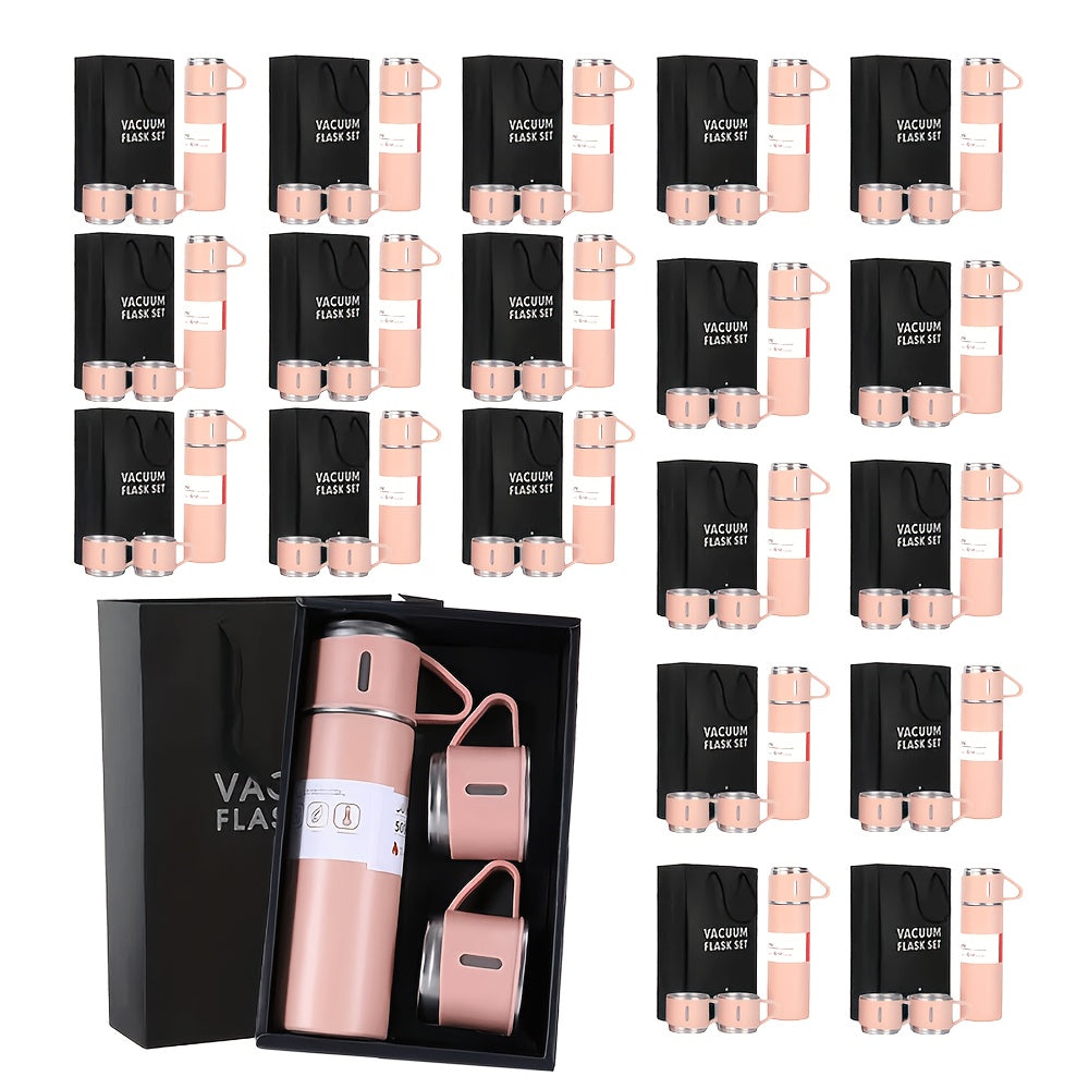500ml, 17 Oz, 3-in-1 Stainless Steel Vacuum Cup - Double-layer Insulation, Ultra Portable, Multifunctional Design, Comes With 2 Lids, Sturdy And Durable, Suitable For Travel, Home, Office, School, And Unique Birthday Gifts