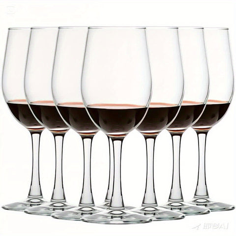6\u002F8\u002F12pcs, 12Oz Red\u002FWhite Wine Glasses Set, Durable Long Stemmed Crystal Clear Glasses, Goblet, Perfect for Home Wedding Party Christmas Halloween&Christmas