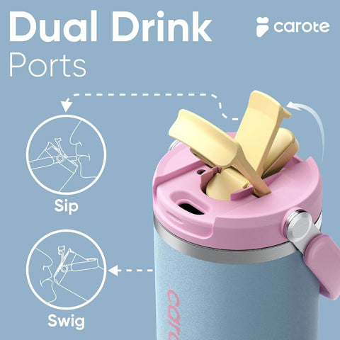 3 - Pack Insulated Stainless Steel Bottles with Upgraded Leakproof Tech, Car Holder Fit Scratch - Resistant, 323240 oz Travel Straw Tumblers Set HomeCarOutdoor Macaron
