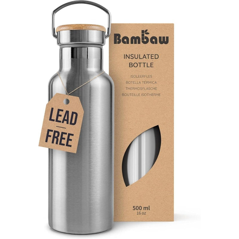 Metal Insulated Bottle 16oz Stainless Steel Bottle Insulated Reusable Bottle Vacuum Insulated Bottle Hot Bottle Metal Bottle Bottle 500ml, Hot Beverage Container, Travel Bottle, Foldable Bottle, Compact Bottle, Highquality Metal, Leakproof Bottle