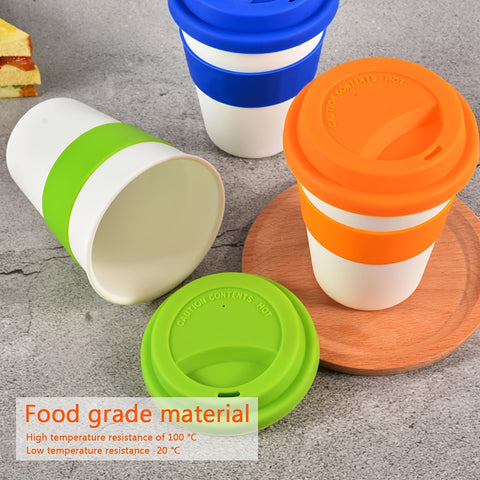 5pcs\u002F6pcs And 12pcs Sets Of 13.53-ounce (approximately 400 Grams) Travel Cups With Lids, Non Slip And Insulated Double-layer Mugs, BPA Free - Can Be Used In Microwave Ovens And Dishwashers, Reusable Plastic Travel Coffee Cups