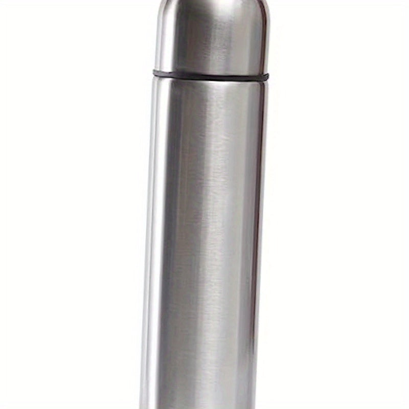 Stainless Steel Thermal Bottle Insulated Bottle for Hot and Cold Drinks Travel Coffee Mug with Cup Water Flask Vacuum Insulated Tumbler 17oz 500ml Silvery