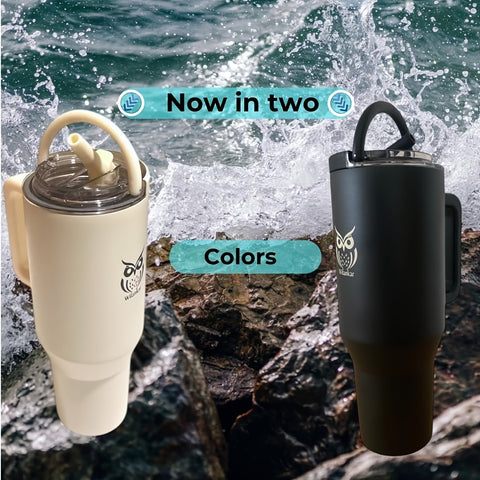 40oz Insulated Stainless Water Bottle Tumbler with Handle & Flip Straw Lid - Leak-Proof Insulated Bottle Mug, Hot\u002FCold Retention, 304 Stainless Travel Insulated Bottle for Gym,, Camping,, - Replacement Lid, Straw & Brush Included