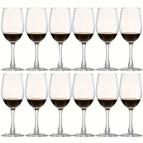 6\u002F8\u002F12pcs, 12Oz Red\u002FWhite Wine Glasses Set, Durable Long Stemmed Crystal Clear Glasses, Goblet, Perfect for Home Wedding Party Christmas Halloween&Christmas