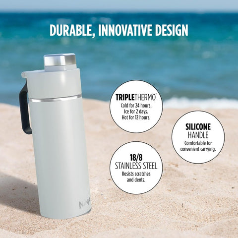 Thirsti 18oz Insulated Tumbler with Leak-Proof Lid & BubbleLock Technology - 24hr Cold\u002F48hr Ice\u002F12hr Hot, Carbonated Sparkling Water Bottle, Dishwasher Safe,, Fits Cup Holders, Triples-Thermo for Gym, Travel, Camping