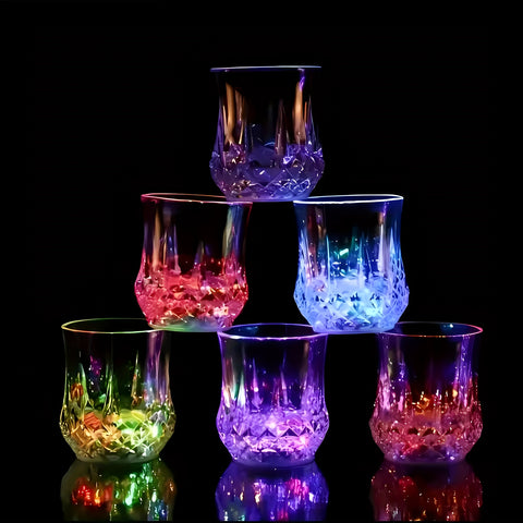 6 Light Up Cups, Glow In The Dark Party Supplies, Colored LED Light Up Beer Mugs, Suitable For Parties, Birthdays, Christmas, Disco, Valentine'S Day