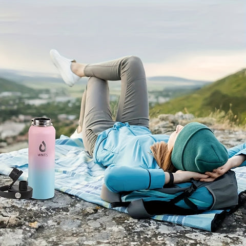 40oz\u002F64oz Insulated Stainless Steel Water Bottle - Double Vacuum Insulated to Maintain Water Temperature - Includes 2 LIDS, Straws And Brushes, Tote Bag And Carrying Ring. Suitable for Outdoor, Office. The Perfect Gift for Holidays And Birthdays