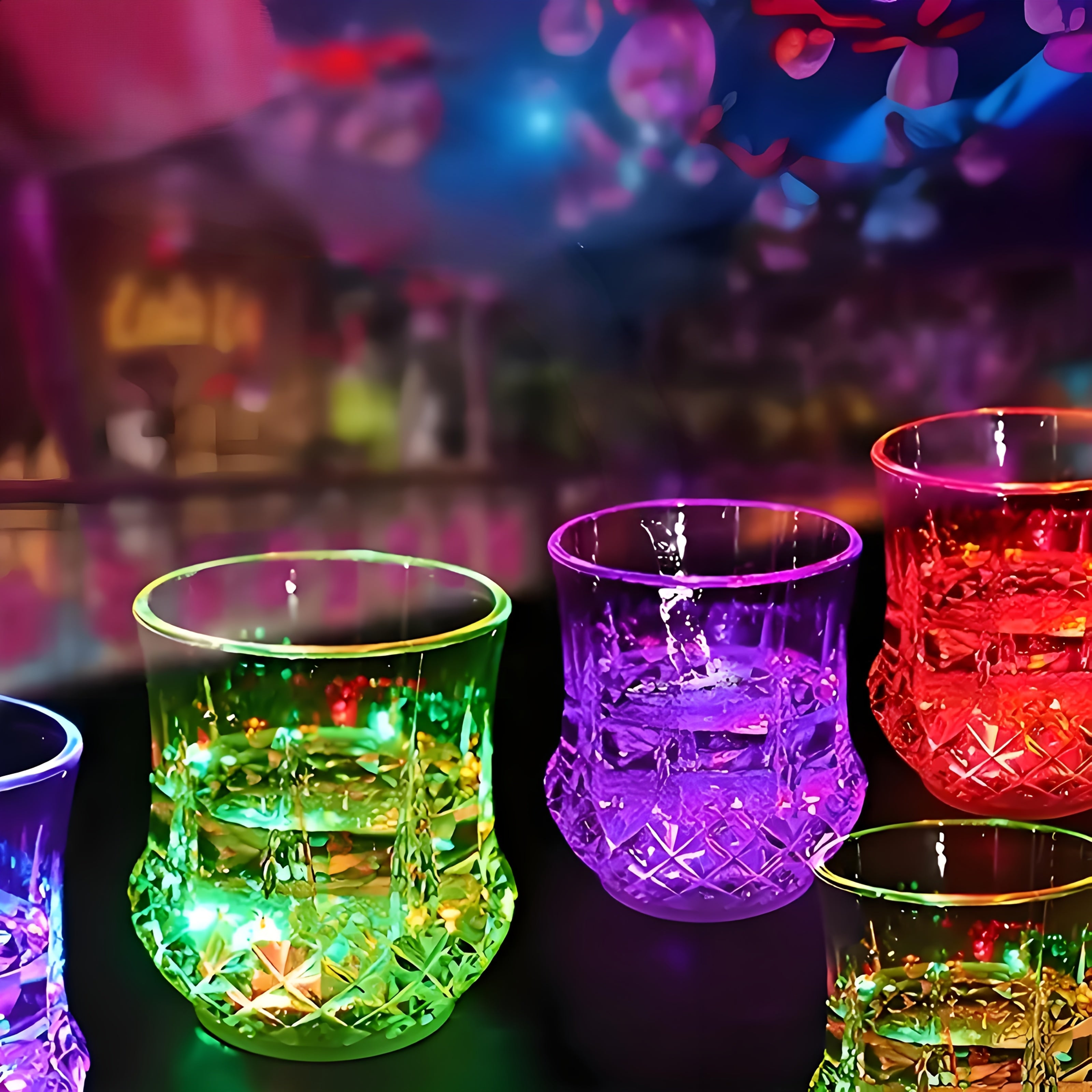 6 Light Up Cups, Glow In The Dark Party Supplies, Colored LED Light Up Beer Mugs, Suitable For Parties, Birthdays, Christmas, Disco, Valentine'S Day